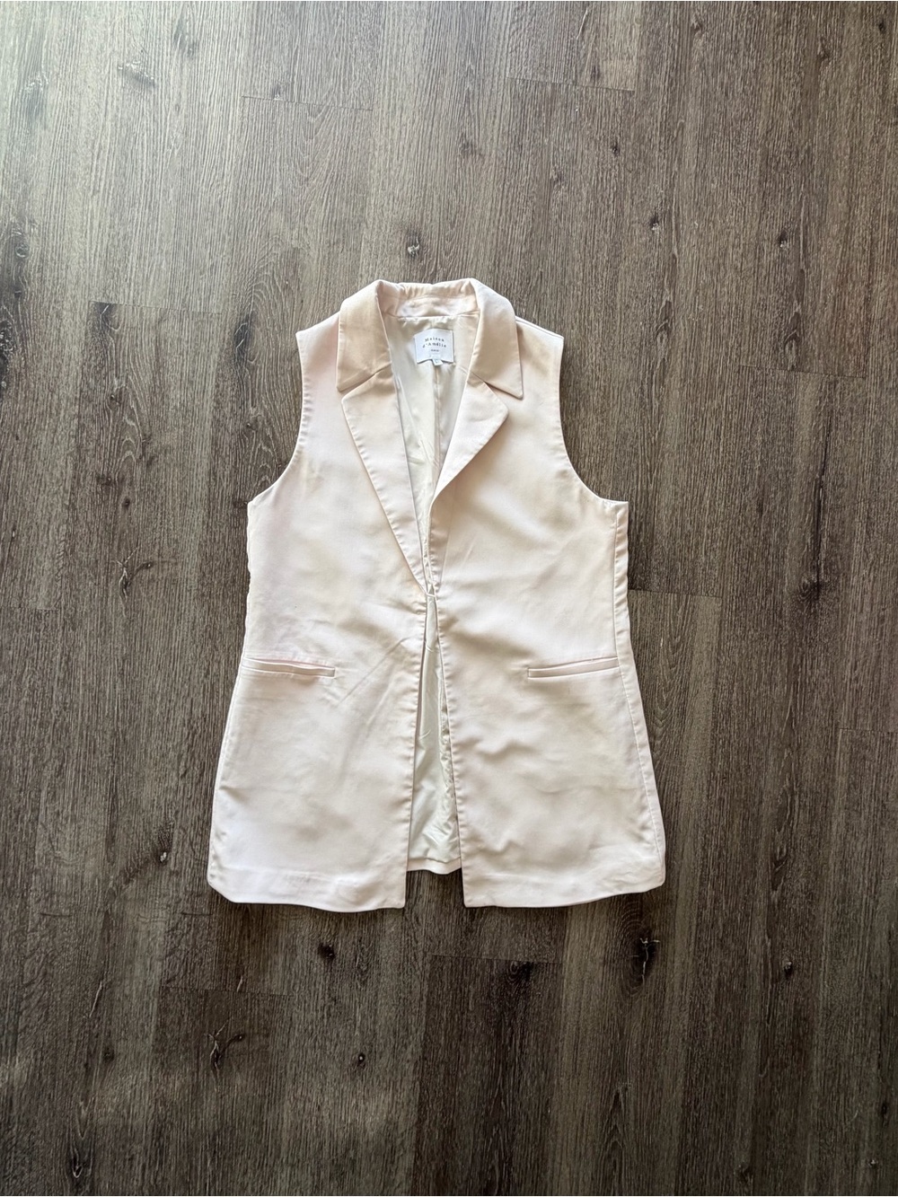Tailored Sleeveless Vest - Light Cream Women's Blazer